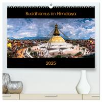 Buddhismus im Himalaya (hochwertiger Premium Wandkalender 2025 DIN A2 quer), Kunstdruck in Hochglanz