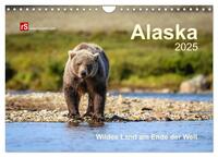 Alaska 2025 Wildes Land am Ende der Welt (Wandkalender 2025 DIN A4 quer), CALVENDO Monatskalender