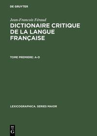 Dictionaire critique de la langue française