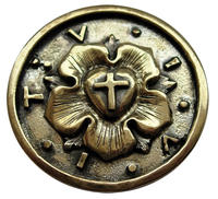 Bronze-Plakette „Lutherrose“