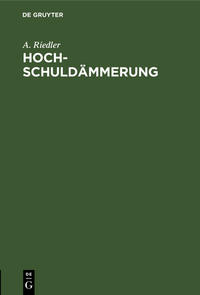 Hochschuldämmerung