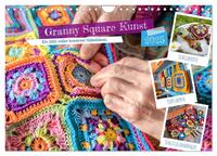 Granny Square Kunst - Ein Jahr voller kreativer Häkelideen (Wandkalender 2025 DIN A4 quer), CALVENDO Monatskalender