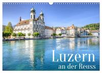 Luzern an der Reuss (Wandkalender 2025 DIN A3 quer), CALVENDO Monatskalender