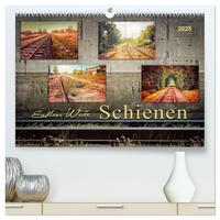 Endlose Weite - Schienen (hochwertiger Premium Wandkalender 2025 DIN A2 quer), Kunstdruck in Hochglanz