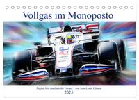 Vollgas im Monoposto - Digital Arts rund um die Formel 1 von Jean-Louis Glineur (Tischkalender 2025 DIN A5 quer), CALVENDO Monatskalender