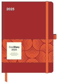 N NEUMANNVERLAGE - Rust 2025 Cool Diary, 16x22cm, Wochenkalender mit Banderole und Lesebändchen, Tasche für Visitenkarte, Jahres- und Monatsübersicht, Mondphasen und internationales Kalendarium