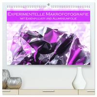 Experimentelle Makrofotografie mit Eisenpulver und Aluminiumfolie (hochwertiger Premium Wandkalender 2025 DIN A2 quer), Kunstdruck in Hochglanz