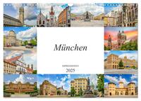 München Impressionen (Wandkalender 2025 DIN A3 quer), CALVENDO Monatskalender