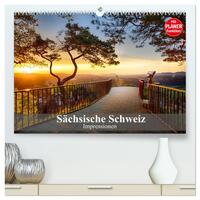 Sächsische Schweiz – Impressionen (hochwertiger Premium Wandkalender 2025 DIN A2 quer), Kunstdruck in Hochglanz