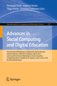 Advances in Social Computing and Digital Education