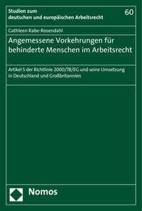 Angemessene Vorkehrungen für behinderte Menschen im Arbeitsrecht