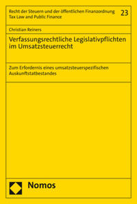 Verfassungsrechtliche Legislativpflichten im Umsatzsteuerrecht