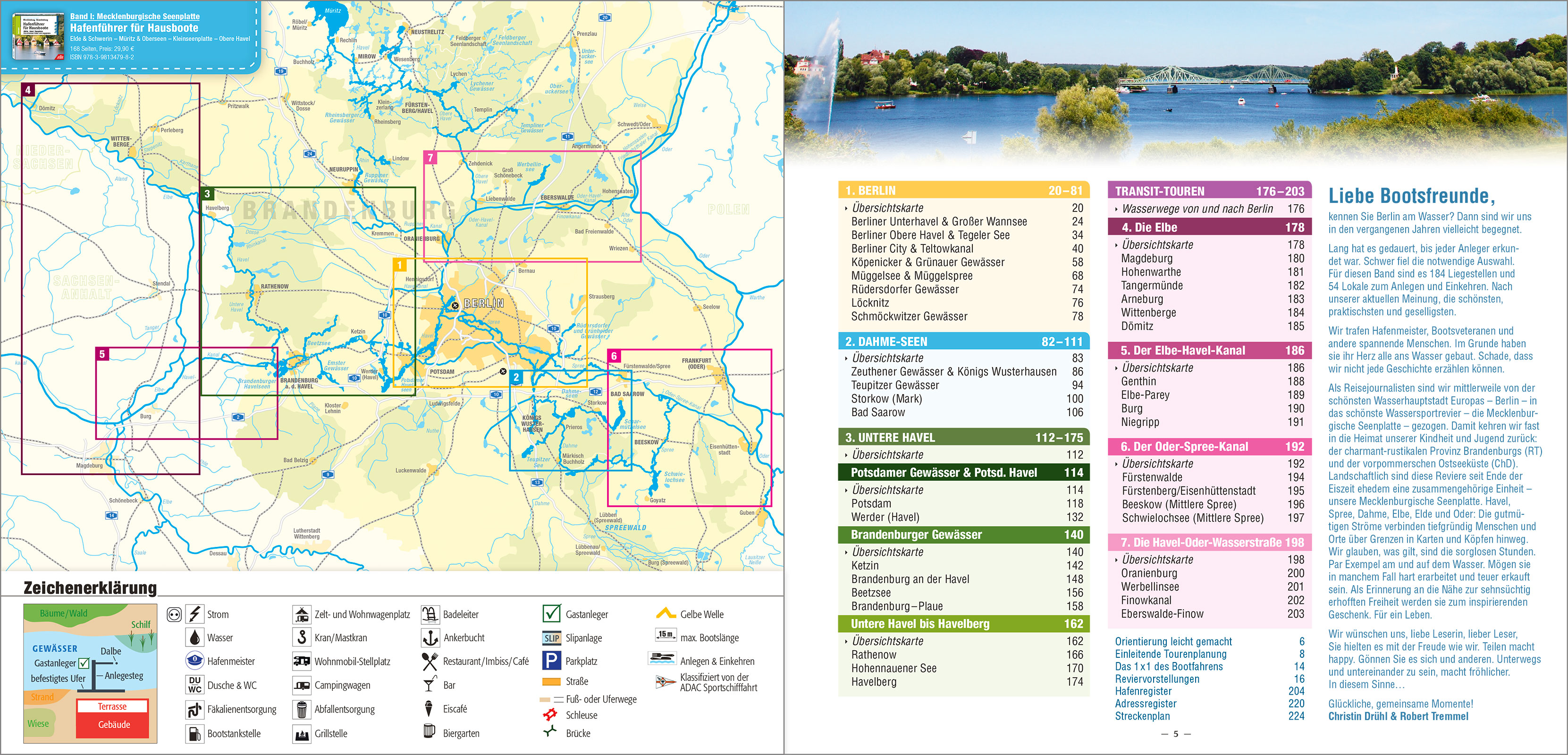 Hafenführer für Hausboote: Berlin & Brandenburg