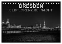 Dresden - Elbflorenz bei Nacht (Tischkalender 2025 DIN A5 quer), CALVENDO Monatskalender