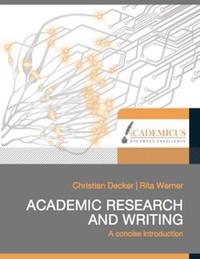 Academic research and writing