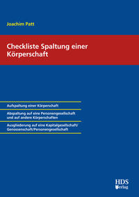 Checkliste Spaltung einer Körperschaft