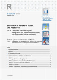 ift-Richtlinie EL-01/1 - Elektronik in Fenstern, Türen und Fassaden