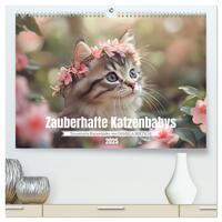 Zauberhafte Katzenbabys (hochwertiger Premium Wandkalender 2025 DIN A2 quer), Kunstdruck in Hochglanz