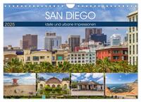 SAN DIEGO Idylle und urbane Impressionen (Wandkalender 2025 DIN A4 quer), CALVENDO Monatskalender