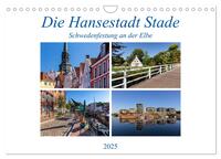 Die Hansestadt Stade - Schwedenfestung an der Elbe (Wandkalender 2025 DIN A4 quer), CALVENDO Monatskalender