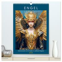 Engel. Goldverzierte Schönheiten in zeitloser Eleganz (hochwertiger Premium Wandkalender 2025 DIN A2 hoch), Kunstdruck in Hochglanz