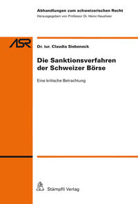 Die Sanktionsverfahren der Schweizer Börse