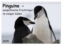 Pinguine - sympathische Frackträger im eisigen Süden (Tischkalender 2025 DIN A5 quer), CALVENDO Monatskalender