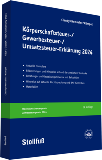 Körperschaftsteuer-, Gewerbesteuer-, Umsatzsteuer-Erklärung 2024