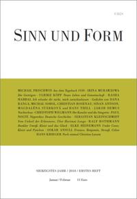 Sinn und Form 1/2018