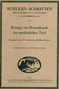 Beiträge zur Heimatkunde des nordöstlichen Tirol