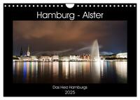 Hamburg - Alster (Wandkalender 2025 DIN A4 quer), CALVENDO Monatskalender