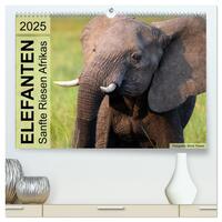 Elefanten - Sanfte Riesen Afrikas (hochwertiger Premium Wandkalender 2025 DIN A2 quer), Kunstdruck in Hochglanz