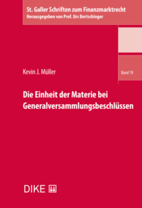 Die Einheit der Materie bei Generalversammlungsbeschlüssen