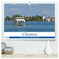 Chiemsee - Sommerferien am bayrischen Meer (hochwertiger Premium Wandkalender 2025 DIN A2 quer), Kunstdruck in Hochglanz