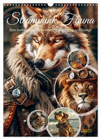 Steampunk Fauna (Wandkalender 2025 DIN A3 hoch), CALVENDO Monatskalender