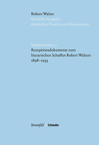 Rezeptionsdokumente zum literarischen Schaffen Robert Walsers 1898–1933