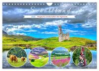 Schottland - Magische Landschaften der Highlands (Wandkalender 2025 DIN A4 quer), CALVENDO Monatskalender