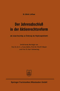 Der Jahresabschluß in der Aktienrechtsreform