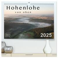 Hohenlohe von oben (hochwertiger Premium Wandkalender 2025 DIN A2 quer), Kunstdruck in Hochglanz