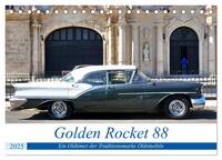 Golden Rocket 88 - Oldsmobile 1957 in Kuba (Tischkalender 2025 DIN A5 quer), CALVENDO Monatskalender