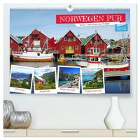 Norwegen PUR (hochwertiger Premium Wandkalender 2025 DIN A2 quer), Kunstdruck in Hochglanz