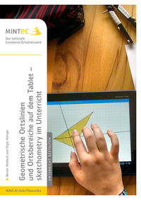 Geometrische Ortslinien und Ortsbereiche auf dem Tablet