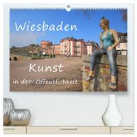 Wiesbaden Kunst in der Öffentlichkeit (hochwertiger Premium Wandkalender 2025 DIN A2 quer), Kunstdruck in Hochglanz