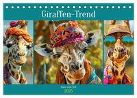 Giraffen-Trend. Hals und Stil (Tischkalender 2025 DIN A5 quer), CALVENDO Monatskalender