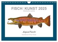 Fisch als Kunst 2025: Atlantische Lachse (Wandkalender 2025 DIN A4 quer), CALVENDO Monatskalender