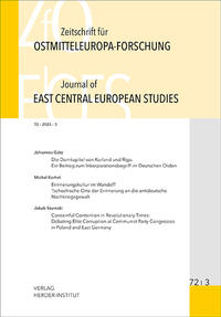 Zeitschrift für Ostmitteleuropa-Forschung (ZfO) 72/3 / Journal of East Central European Studies (JECES) 72/3