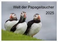 Welt der Papageitaucher (Wandkalender 2025 DIN A3 quer), CALVENDO Monatskalender