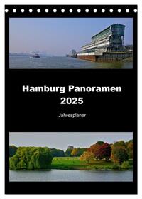 Hamburg Panoramen 2025 • Jahresplaner (Tischkalender 2025 DIN A5 hoch), CALVENDO Monatskalender