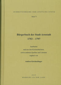 Bürgerbuch der Stadt Arnstadt 1753 - 1797