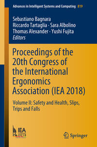 Proceedings of the 20th Congress of the International Ergonomics Association (IEA 2018)